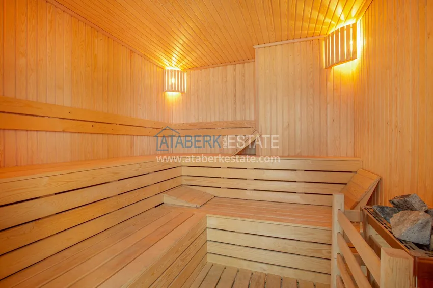 Furnished penthouse in Mahmutlar with sea view in a young complex 8 