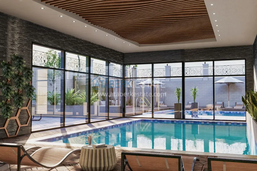 Two-room apartment in Mahmutlar with a fine finish - New building 10 