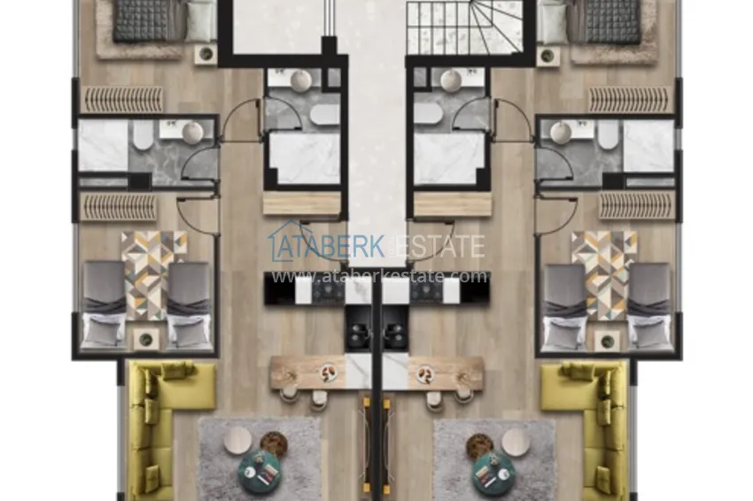 Buy cheap A futuristic premium residential complex on the beachfront in Alanya, Kargicak district 10 