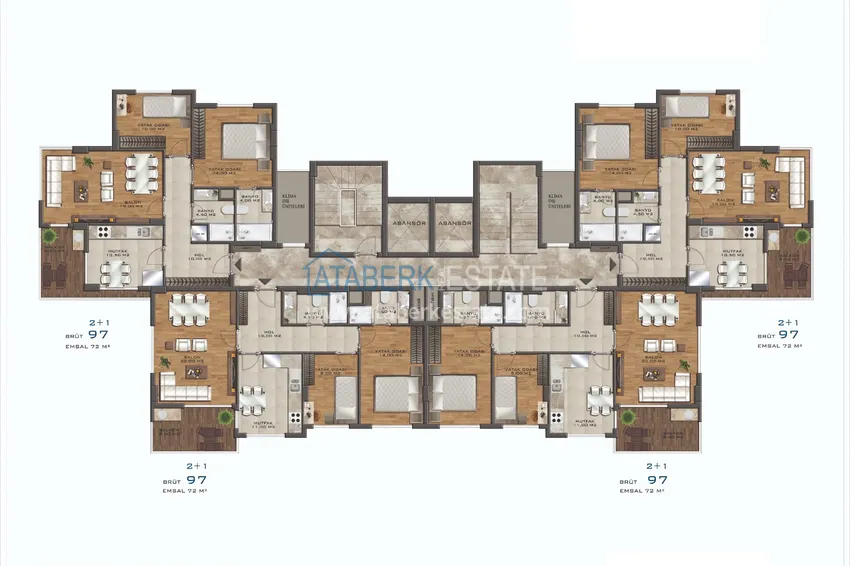 Buy cheap Apartments in Alanya - Avsallar area from the investor in the complex at the final stage 1 