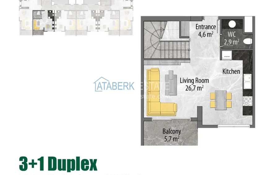 Buy cheap Penthouse in Alanya - Avsallar area in a luxury residence near Incekum beach 1 