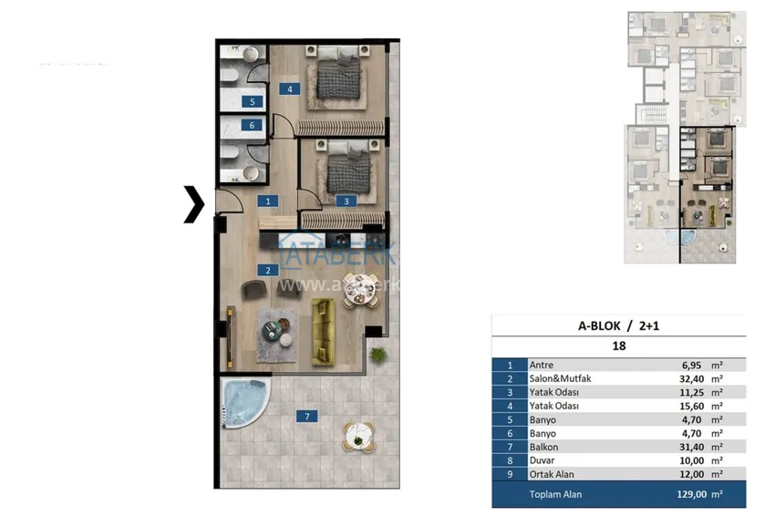 Buy cheap A futuristic premium residential complex on the beachfront in Alanya, Kargicak district 26 