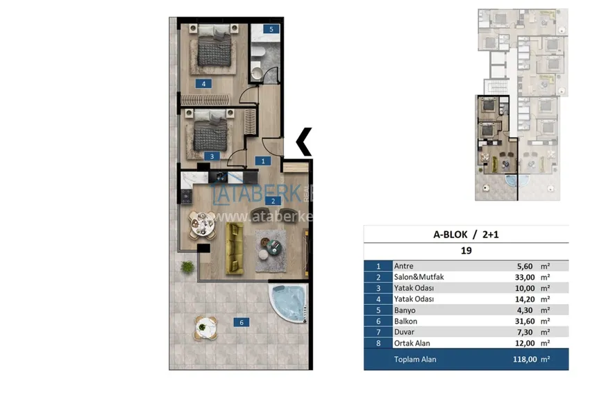 Buy cheap A futuristic premium residential complex on the beachfront in Alanya, Kargicak district 27 
