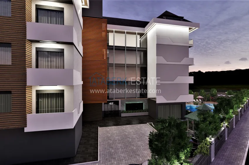 Residential complex project under construction in Alanya — Oba district 13 