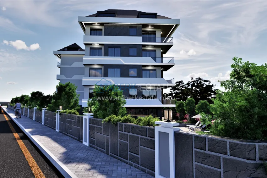 Residential complex project under construction in Alanya — Oba district 14 