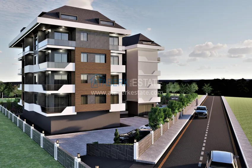 Residential complex project under construction in Alanya — Oba district 17 