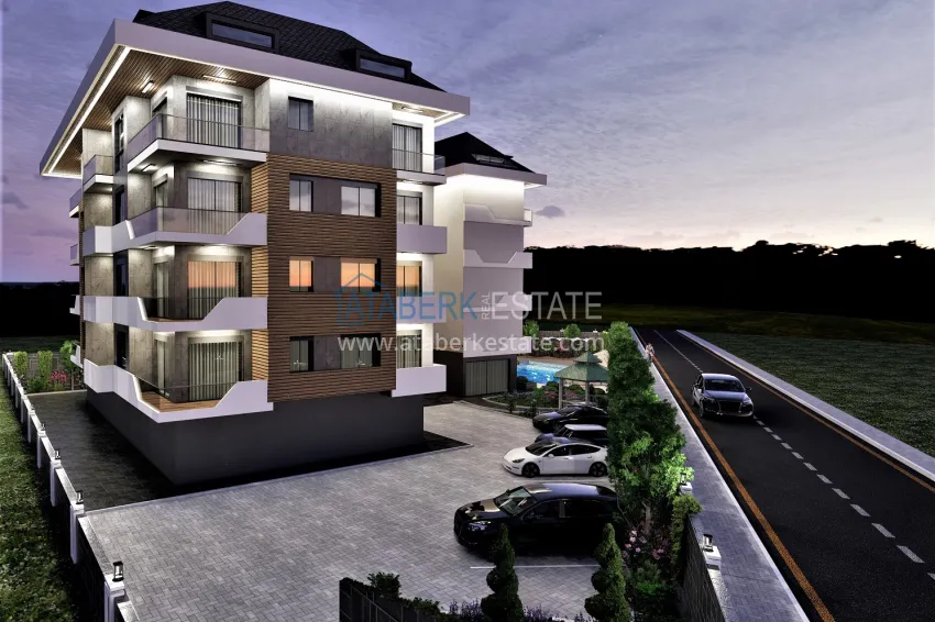 Residential complex project under construction in Alanya — Oba district 19 