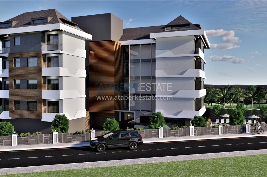 Residential complex project under construction in Alanya — Oba district 21 