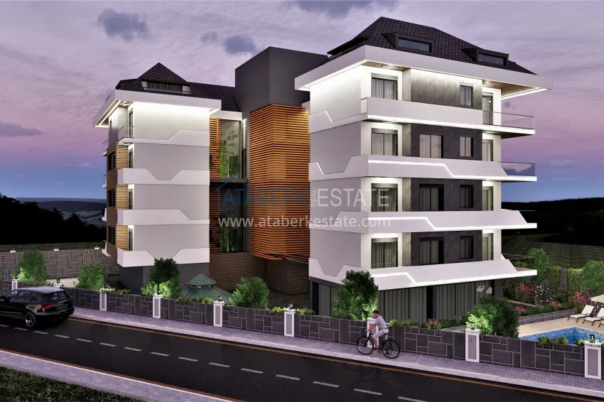 Residential complex project under construction in Alanya — Oba district 22 