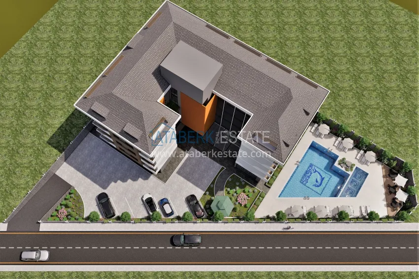 Residential complex project under construction in Alanya — Oba district 23 