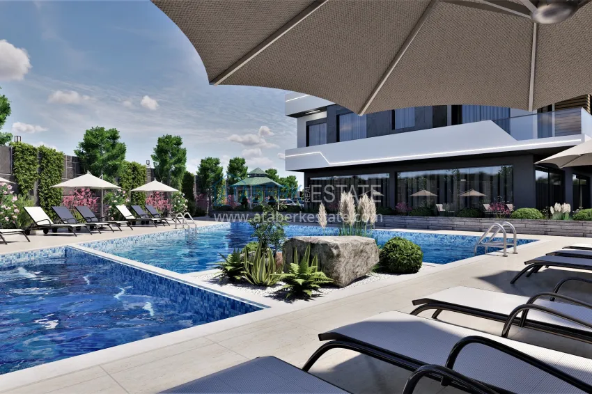 Residential complex project under construction in Alanya — Oba district 6 