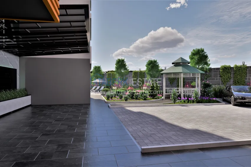 Residential complex project under construction in Alanya — Oba district 10 