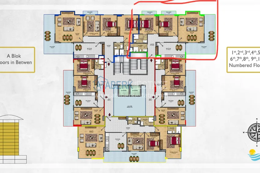 Buy cheap Furnished apartment in Mahmutlar with a separate kitchen and a glazed balcony 1 