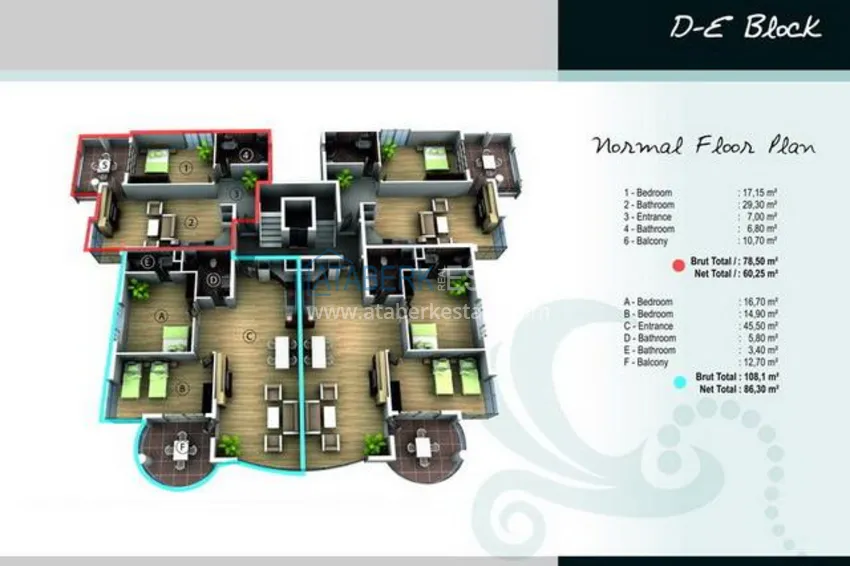 Buy cheap Apartments in Alanya center with sea views 7 