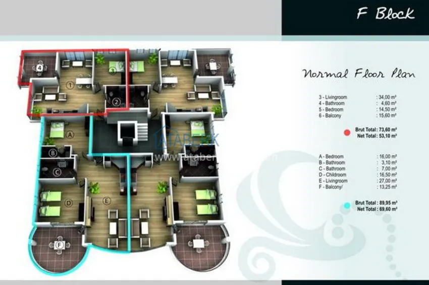 Buy cheap Apartments in Alanya center with sea views 11 