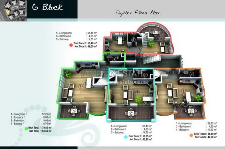 Buy cheap Apartments in Alanya center with sea views 15 