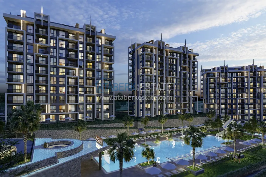 Investor apartment in Avsallar with installment payment in a complex under construction 14 