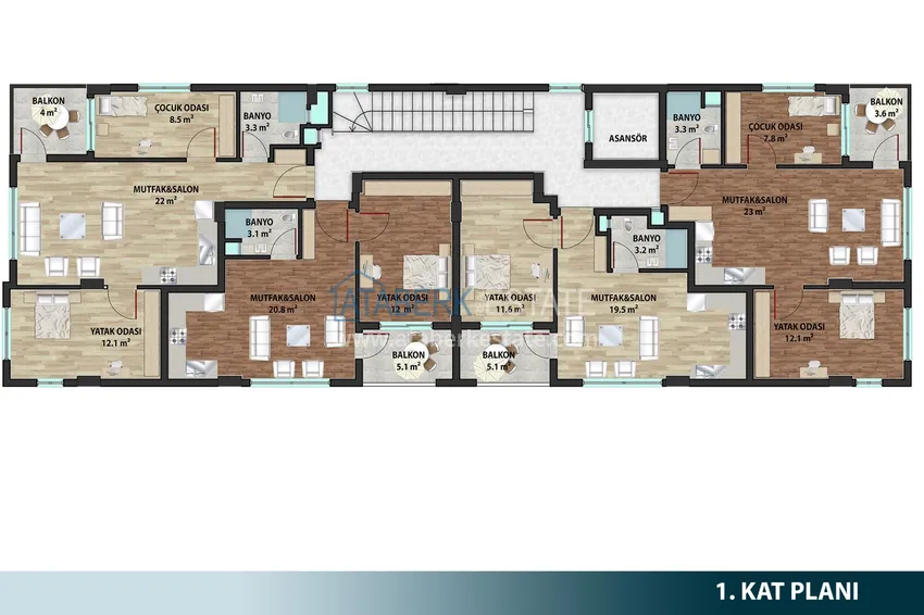 Buy cheap Apartment in Mahmutlar in a new boutique complex 1 