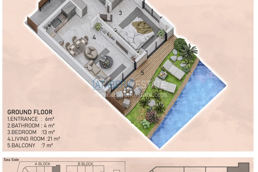 Buy cheap New luxury family complex in Avsallar district 1 