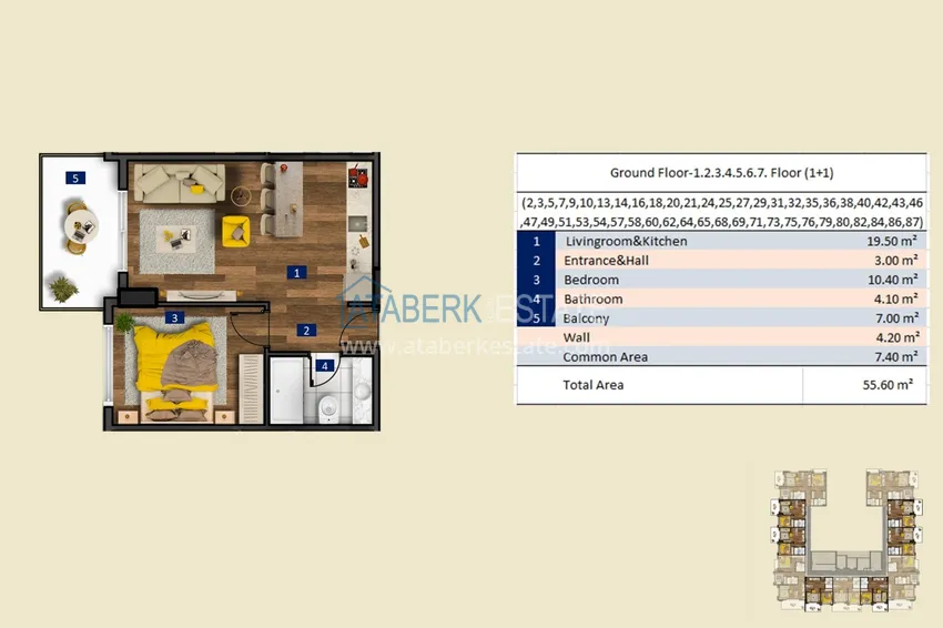 Buy cheap Property from the developer in Alanya, Tosmur district   3 