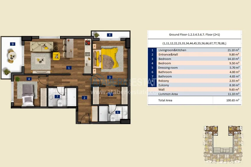 Buy cheap Property from the developer in Alanya, Tosmur district   4 