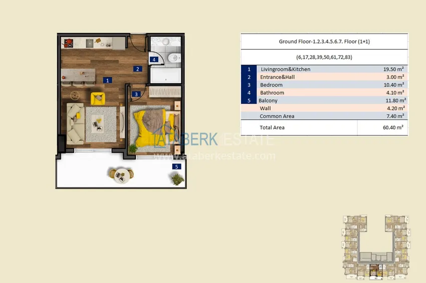 Buy cheap Property from the developer in Alanya, Tosmur district   5 