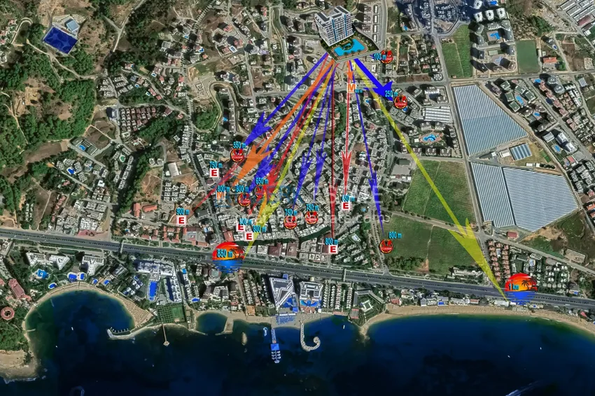 Apartment in the Avsallar area from an investor in a complex under construction 15 