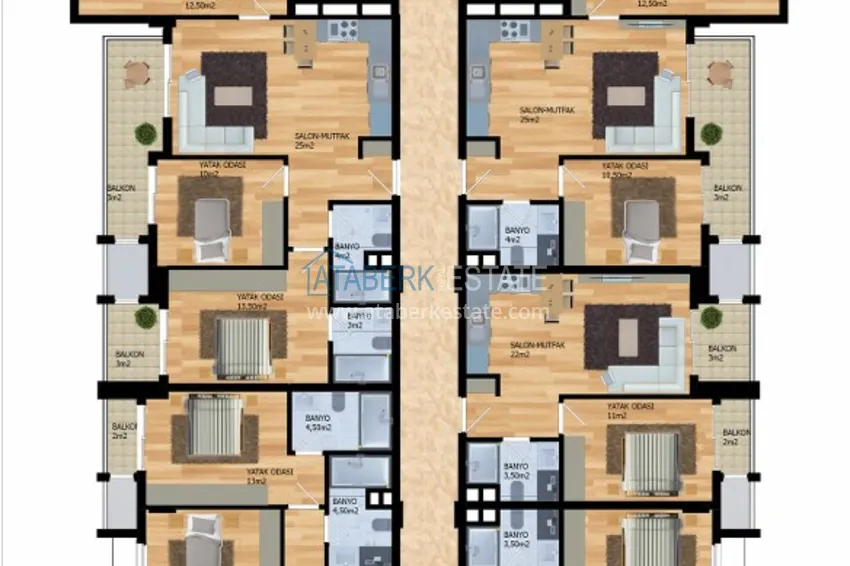 Buy cheap Apartments from the developer in Alanya - a modern residential complex in the center of Mahmutlar 1 