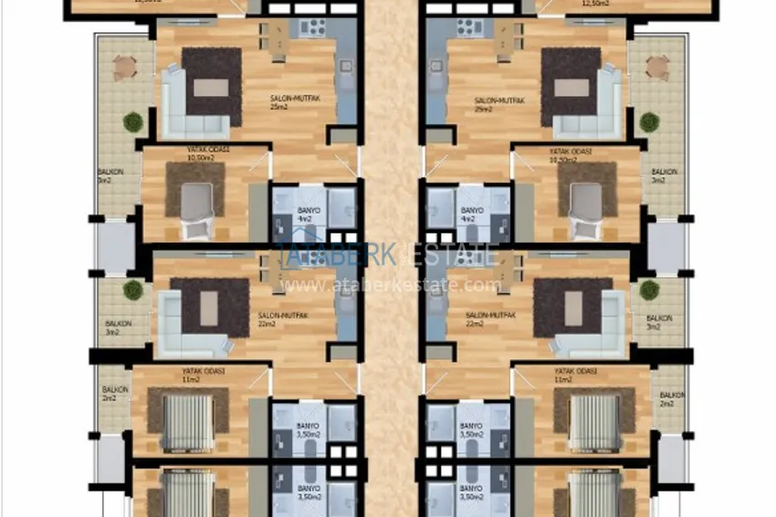 Buy cheap Apartments from the developer in Alanya - a modern residential complex in the center of Mahmutlar 3 