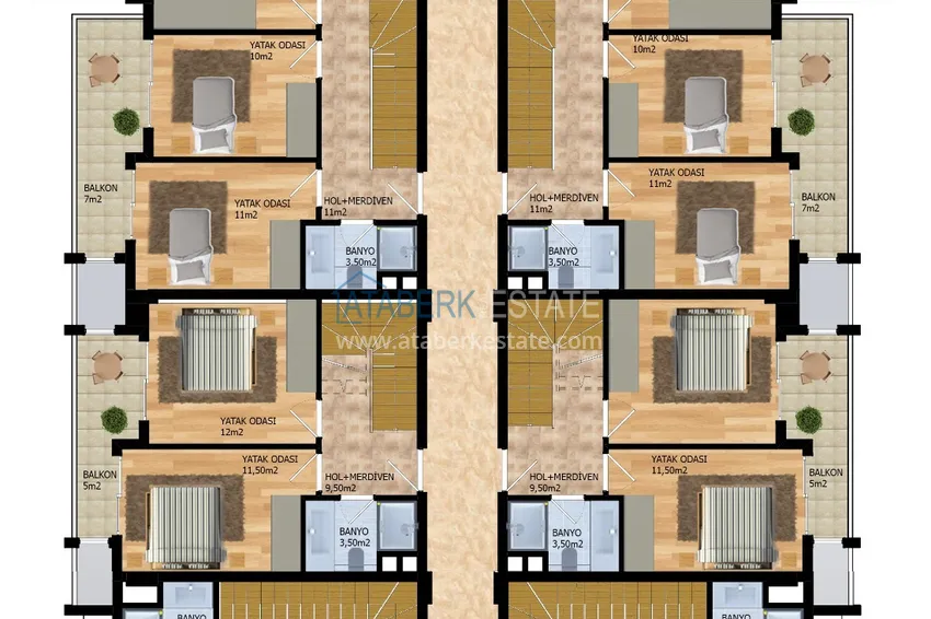 Buy cheap Apartments from the developer in Alanya - a modern residential complex in the center of Mahmutlar 6 