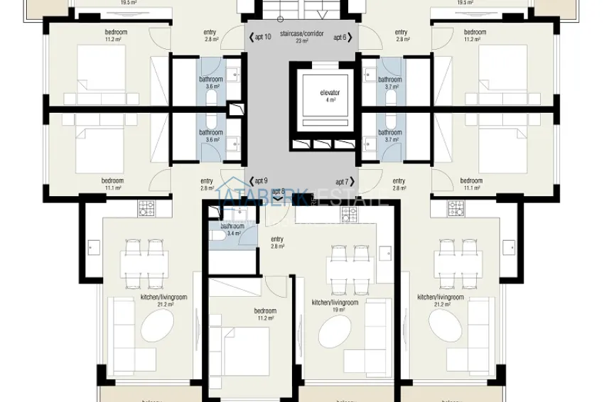 Buy cheap Sea view apartments from a developer in the center of Alanya — Cleopatra beach area 2