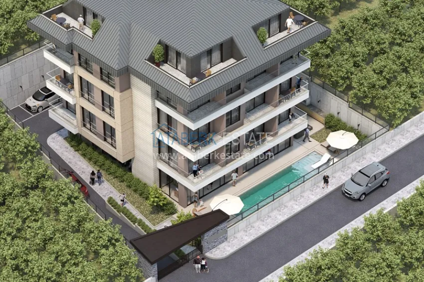 Sea view apartments from a developer in the center of Alanya — Cleopatra beach area 3