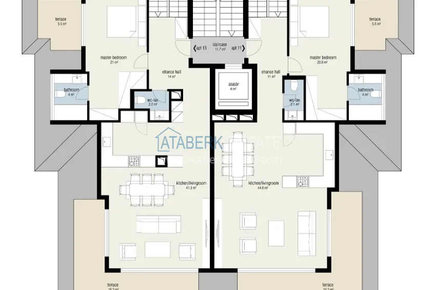 Buy cheap Sea view apartments from a developer in the center of Alanya — Cleopatra beach area 5