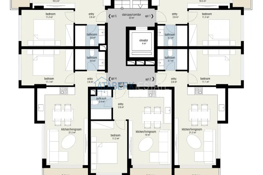 Buy cheap Sea view apartments from a developer in the center of Alanya — Cleopatra beach area 3