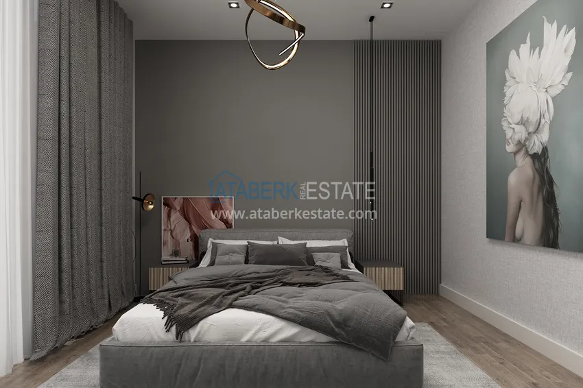 Purchase  Villas under construction in Alanya Tepe area with panoramic views 15 