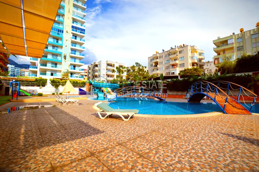 1+1 apartment for rent in Mahmutlar in a complex on the beachfront B26 6 