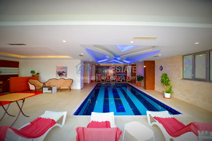 1+1 apartment for rent in Mahmutlar in a complex on the beachfront B26 12 