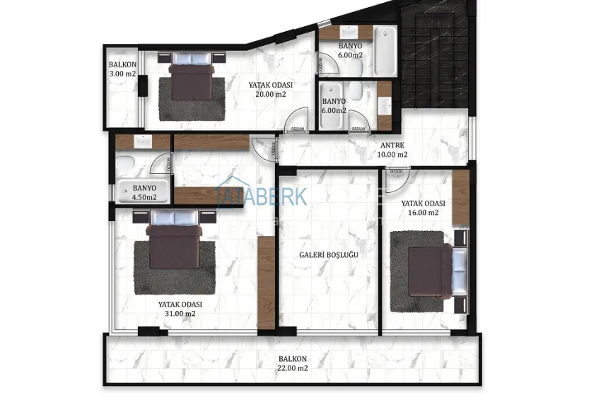Buy cheap Modern two-level villas with views at prices from the developer in the Oba area 1 