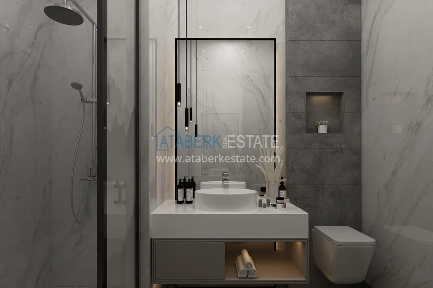 Purchase  Villas under construction in Alanya Tepe area with panoramic views 30 