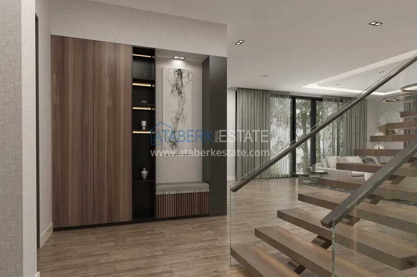 Purchase  Villas under construction in Alanya Tepe area with panoramic views 7 