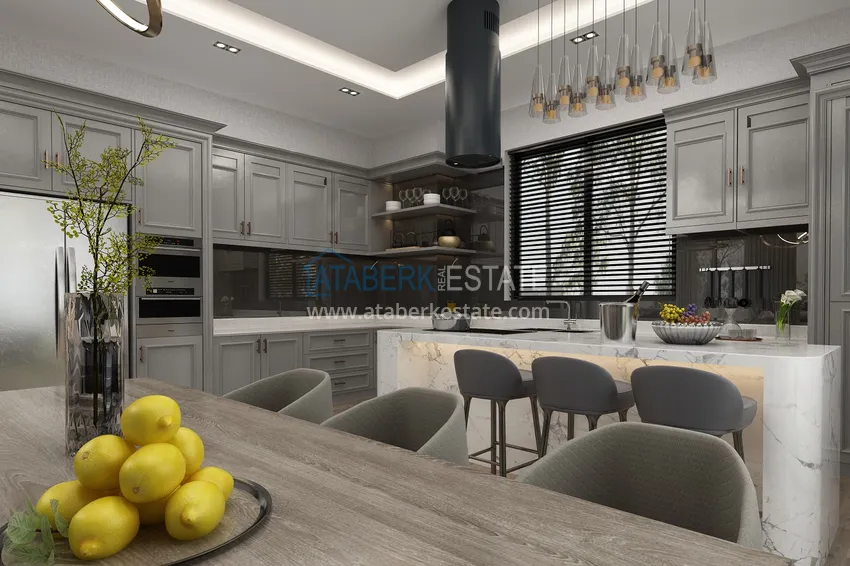 Purchase  Villas under construction in Alanya Tepe area with panoramic views 9 