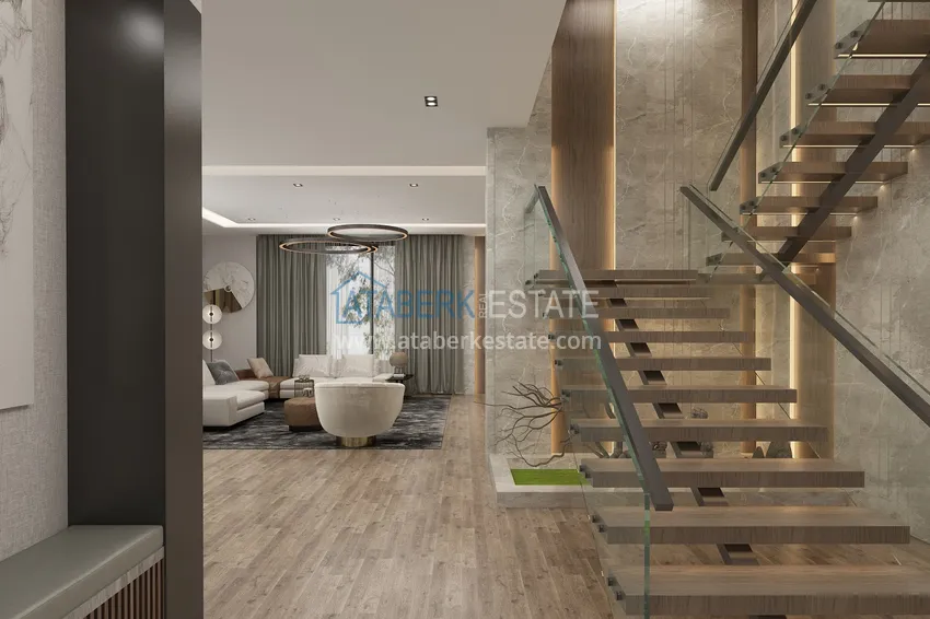 Purchase  Villas under construction in Alanya Tepe area with panoramic views 12 