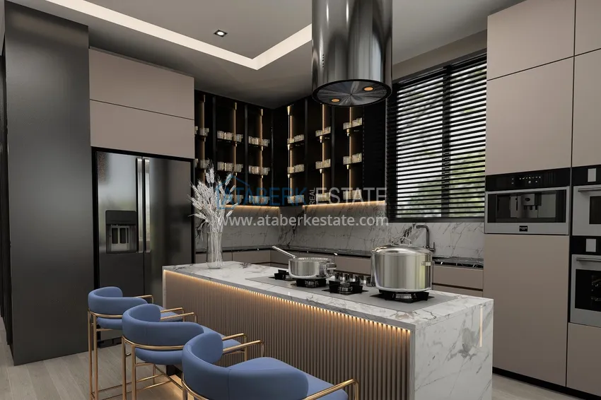 Purchase  Villas under construction in Alanya Tepe area with panoramic views 33 