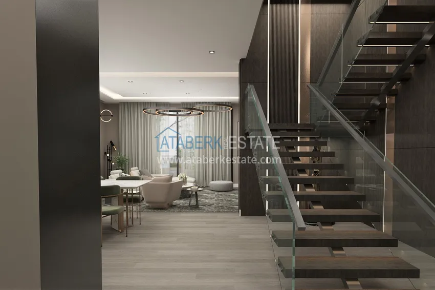 Purchase  Villas under construction in Alanya Tepe area with panoramic views 37 