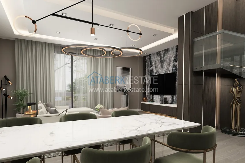 Purchase  Villas under construction in Alanya Tepe area with panoramic views 40 