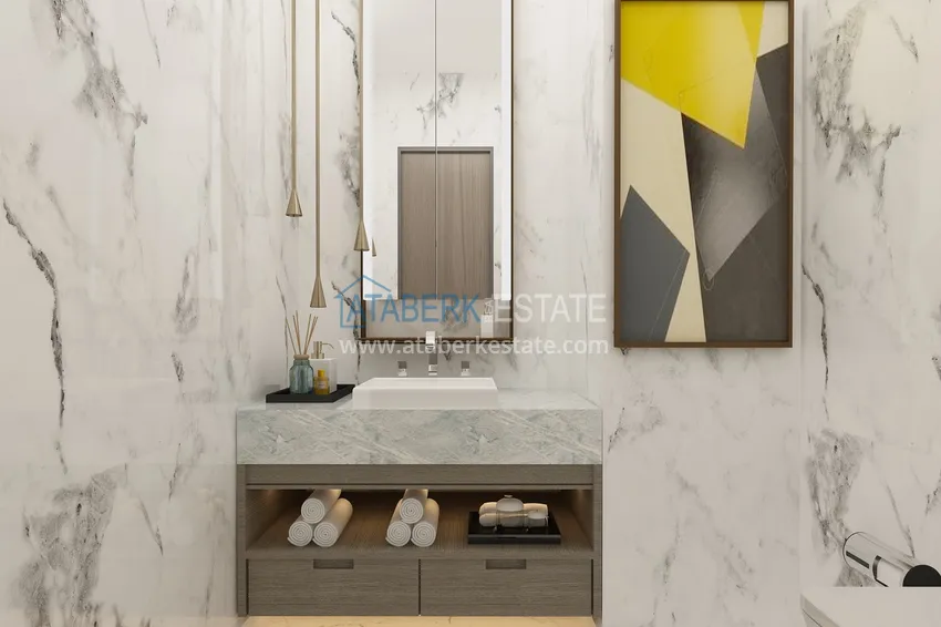 Purchase  Villas under construction in Alanya Tepe area with panoramic views 31 