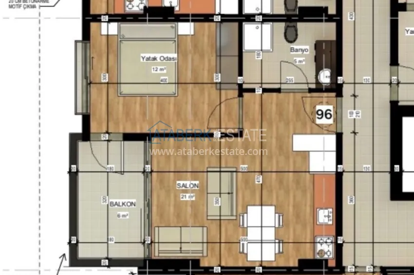 Buy cheap One bedroom apartment with sea view in Avsallar in a modern residence. Suitable for short term rentals  1 