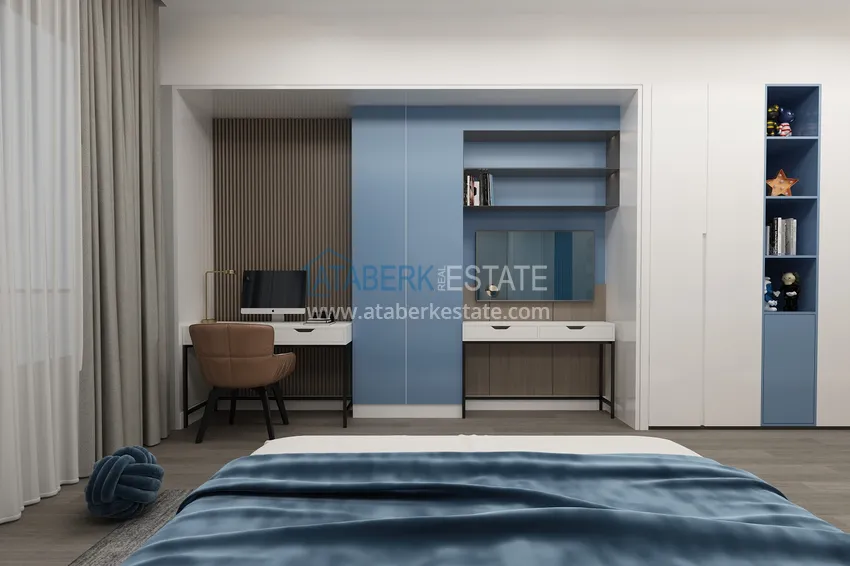 Purchase  Villas under construction in Alanya Tepe area with panoramic views 45 