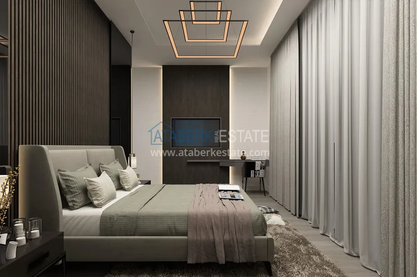 Purchase  Villas under construction in Alanya Tepe area with panoramic views 47 