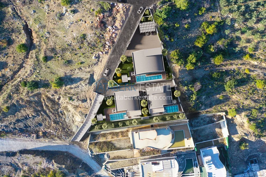 Villas under construction in Alanya Tepe area with panoramic views 13 